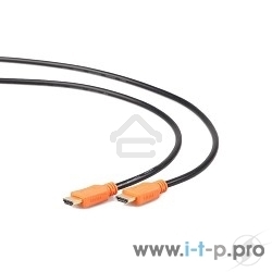 Кабель Cablexpert HDMI CC-HDMI4L-6, 19M/19M, v2.0, серия Light, позол.разъемы, экран, 1.8м, черный, пакет