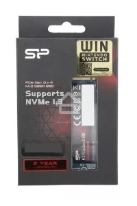 Накопитель SSD Silicon Power P34A60, 1Tb, PCIe 3.0 x4, M.2 2280, NVMe, R/W 2200/1600