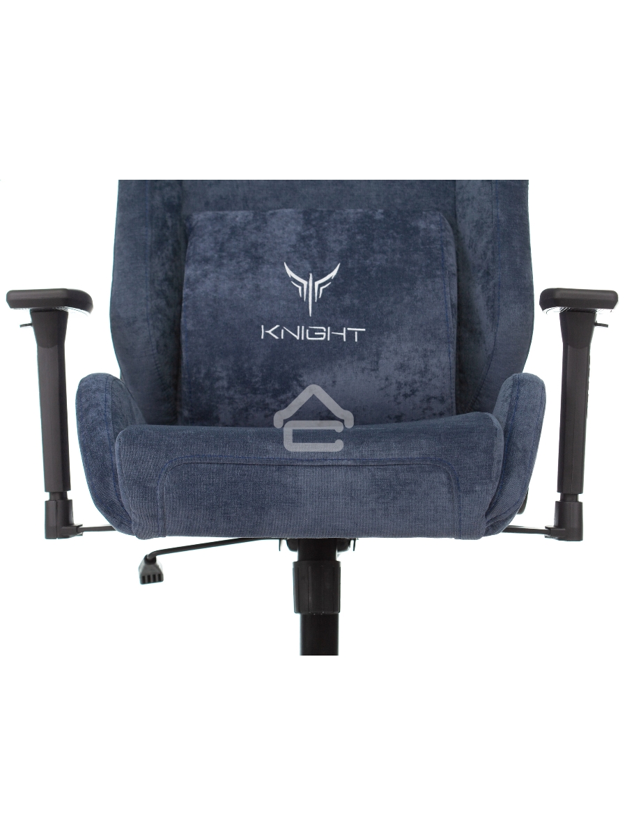 Кресло игровое Knight N1 Fabric синий Light-27 с подголов. крестовина металл