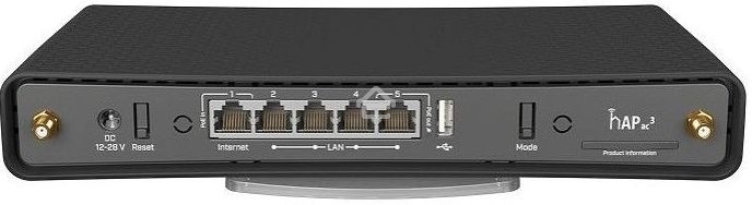 Беспроводной маршрутизатор MikroTik hAP ac3 with 4-core 716 MHz CPU, 256MB RAM, 5 x Gigabit LAN (PoE-out on port#5)