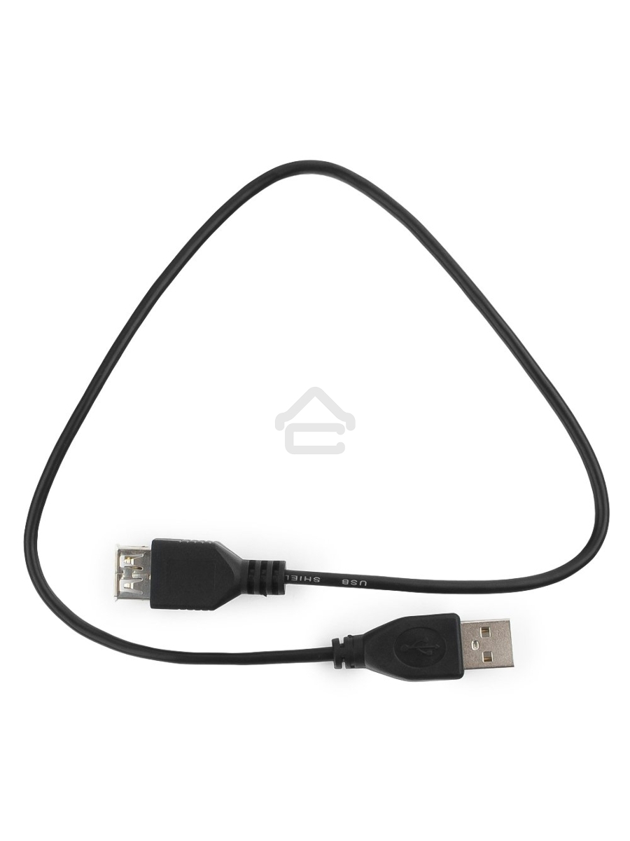 Кабель удлинительГарнизонUSB 2.0, AM/AF, 0.5м, пакет (GCC-USB2-AMAF-0.5M)