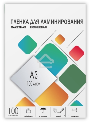 Пленка для ламинирования A3, 303х426 (100 мкм) глянцевая 100шт, ГЕЛЕОС [LPA3-100]