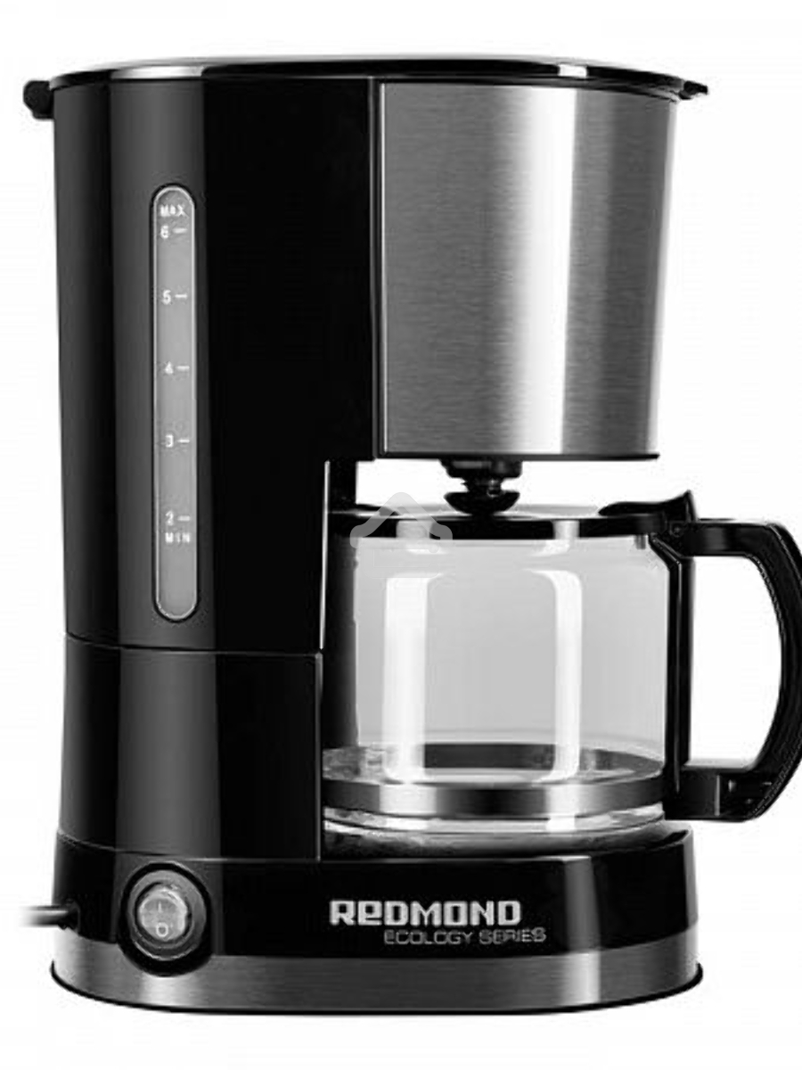 Кофеварка капельная Redmond RCM-M1507 черный/серебристый, исп. кофе - молотый, 0.6 л, 600 Вт