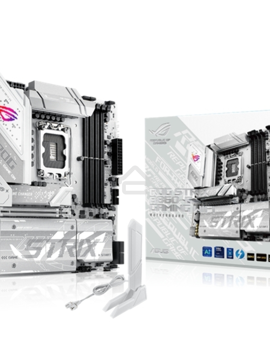 Материнская плата ASUS ROG STRIX B860-G GAMING WIFI, LGA 1851, Intel B860, 4xDDR5, 4xSATA, 4xM.2, 1xPCIe 5.0 x16, 1xDP, 1xHDMI, 1xThunderbolt 4, 1x 2.5Gb LAN, 1xUSB-C 20Gbps, 1xUSB-A 10Gbps, 3xUSB-A 5Gbps, 4xUSB-A 2.0, 2x3.5 мм, 7.1, mATX