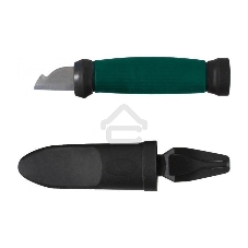 Нож FIT 10642электрика нерж.сталь прорез.ручка 2-сторонняя заточка лезвие 33мм