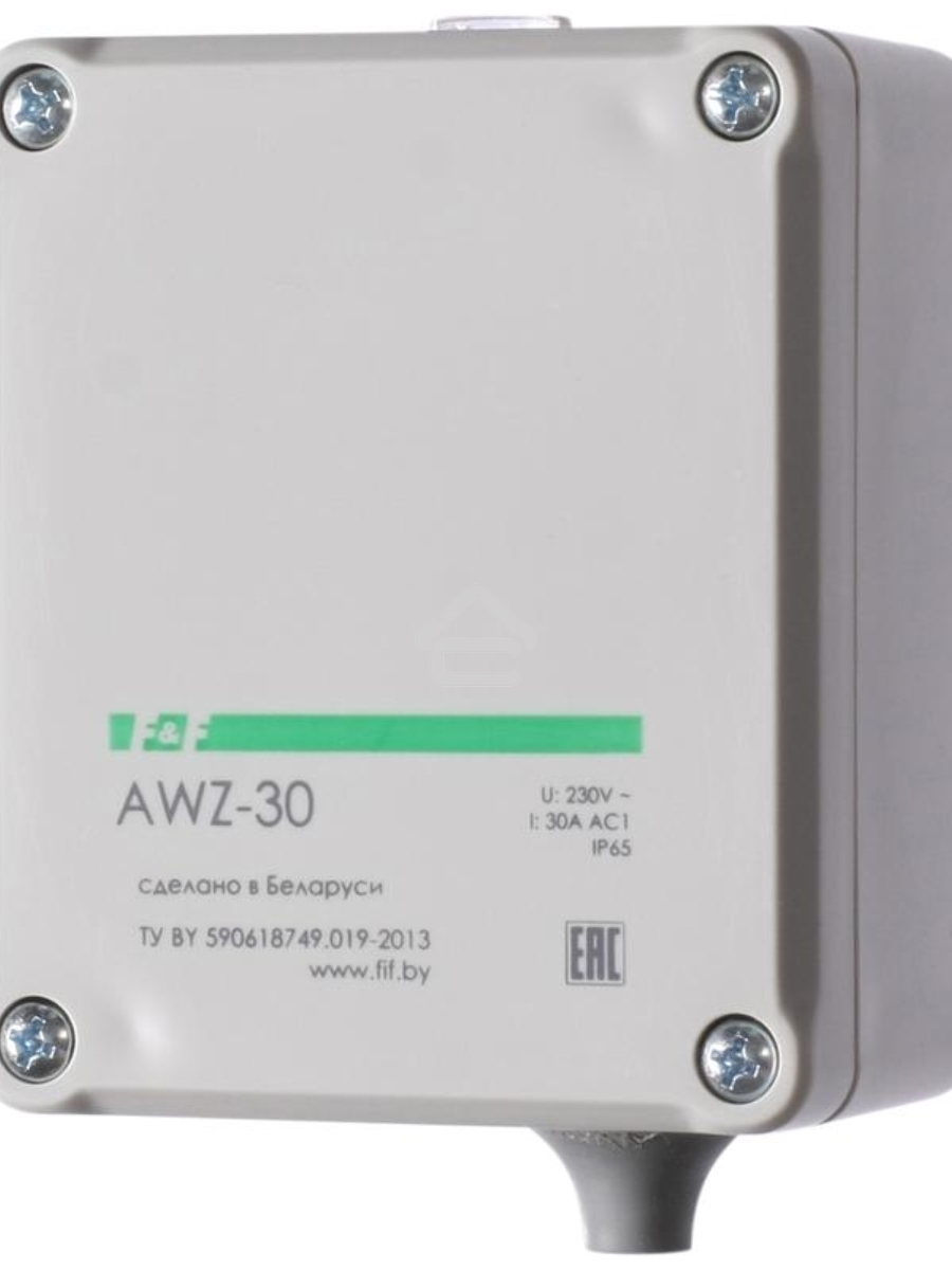 Фотореле AWZ-30 30А 13 IP65 встроенный фотодатчик монтаж на поверх. F&F EA01.001.004