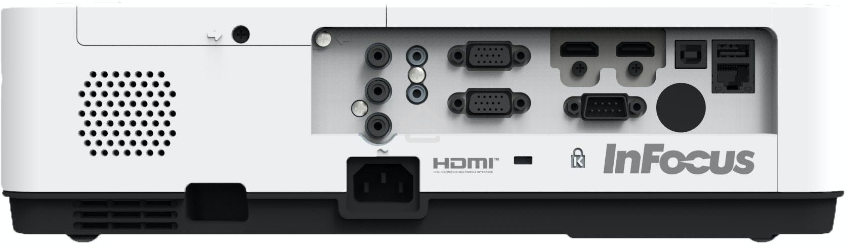 Проектор INFOCUS IN1024 3LCD, 4000 lm, XGA (1024x768), 50000:1, 1.481.78:1,3.5мм in,Composite video,Component,VGA IN х2, HDMI IN, Audio in(RCAх2), USB-A, USB B х2, VGA out, Audio 3.5мм out, лампа 20000ч.(ECO mode), RJ45,RS232, 1x16W, 31дБ, 3,3 кг