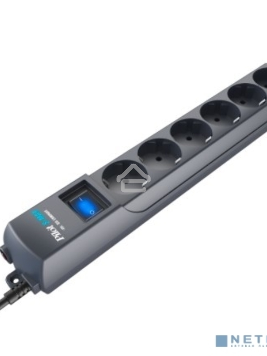 Сетевой фильтр Pilot S Max (5 euros + 1GP), 15A/3.5kVA, automatic, 7 m, graphite