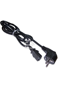 Шнур питания C13-Schuko угловая, 3х0.75, 220В, 10А, черный, 3 метра