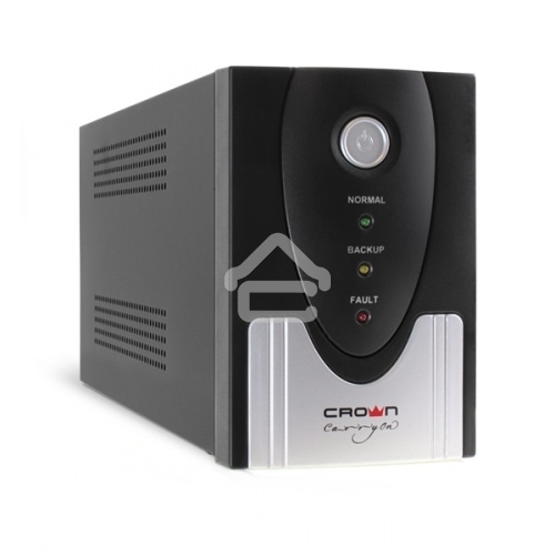 Источник бесперебойного питания CROWN Line Intractive CMU-SP1200EURO USB 1200VA\720W, корпус металл, 2x12V/9AH, розетки 4*EURO+1*IEC bybass, трансформатор AVR 140-290V, cъёмный кабель 1.2 м, порт RJ11/45, порт USB, защита: от перегрузки, от КЗ, от скачков