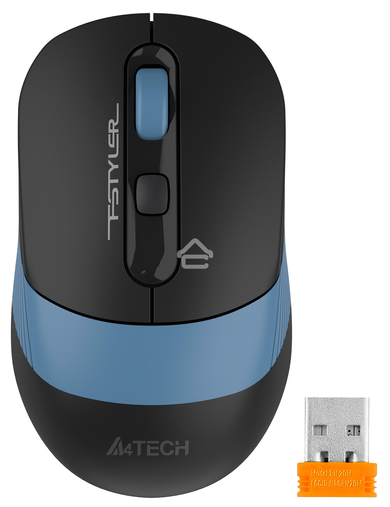 Мышь беспроводная A4Tech Fstyler FB10C черный/синий, 2000 dpi, радиоканал, Bluetooth, USB, кнопки - 4