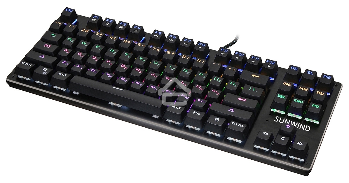 Клавиатура проводная SUNWIND SW-K900G,USB, черный 1422332