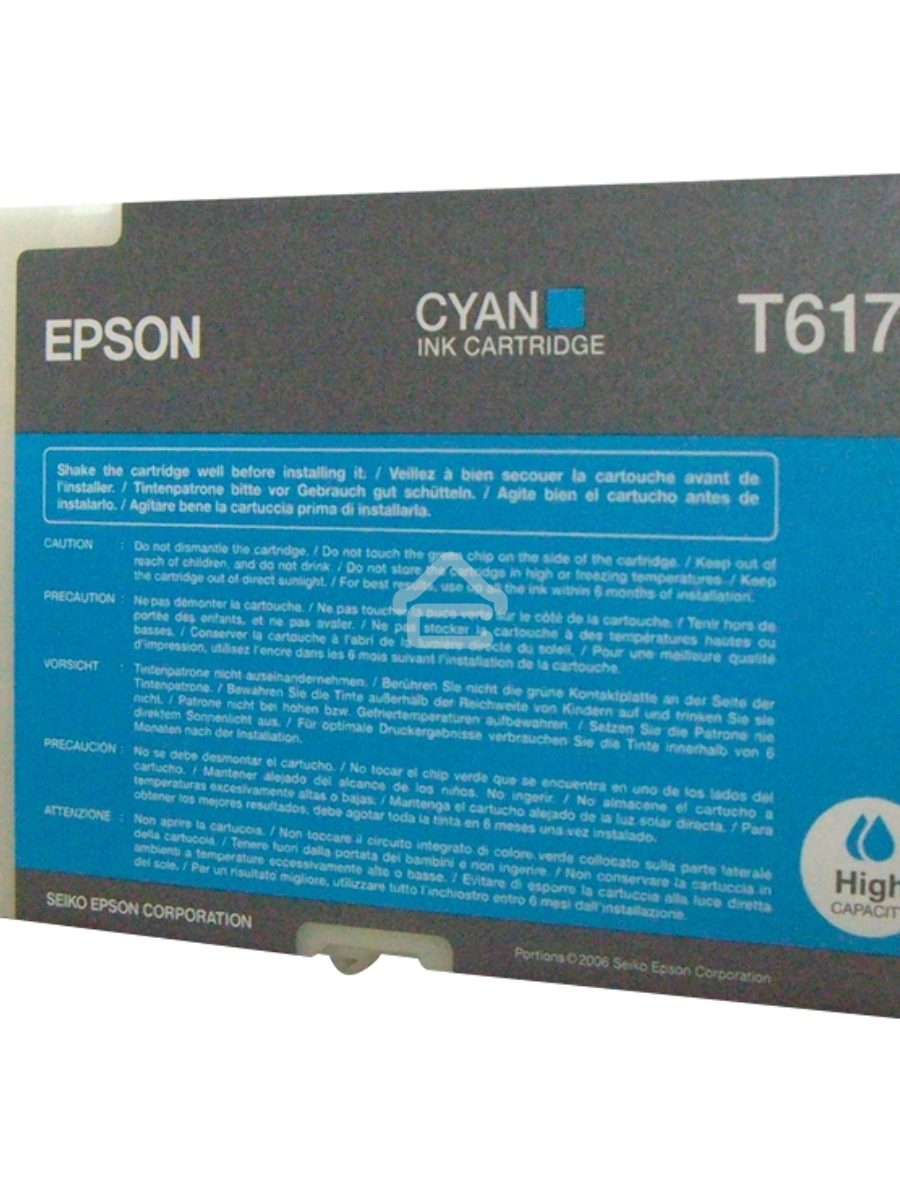 Картридж струйный Epson C13T617200 голубой для B-300/B-500DN/B-510DN