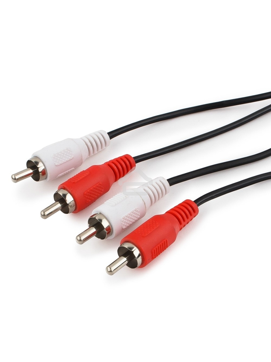 Кабель аудио Cablexpert CCA-2R2R-5M-N, 2xRCA/2xRCA, 5м, черный, пакет