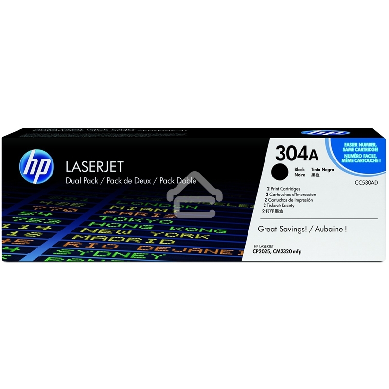 Картридж лазерный двойная упаковка HP CC530AD черный LJ CP2025/CM2320