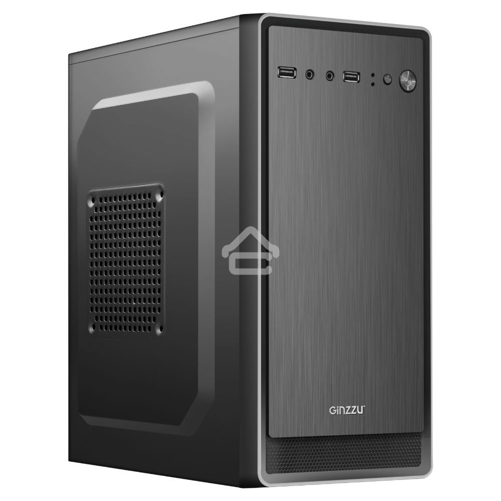 Компьютерный корпус Ginzzu B180 2*USB 2.0,AU w/o PSU