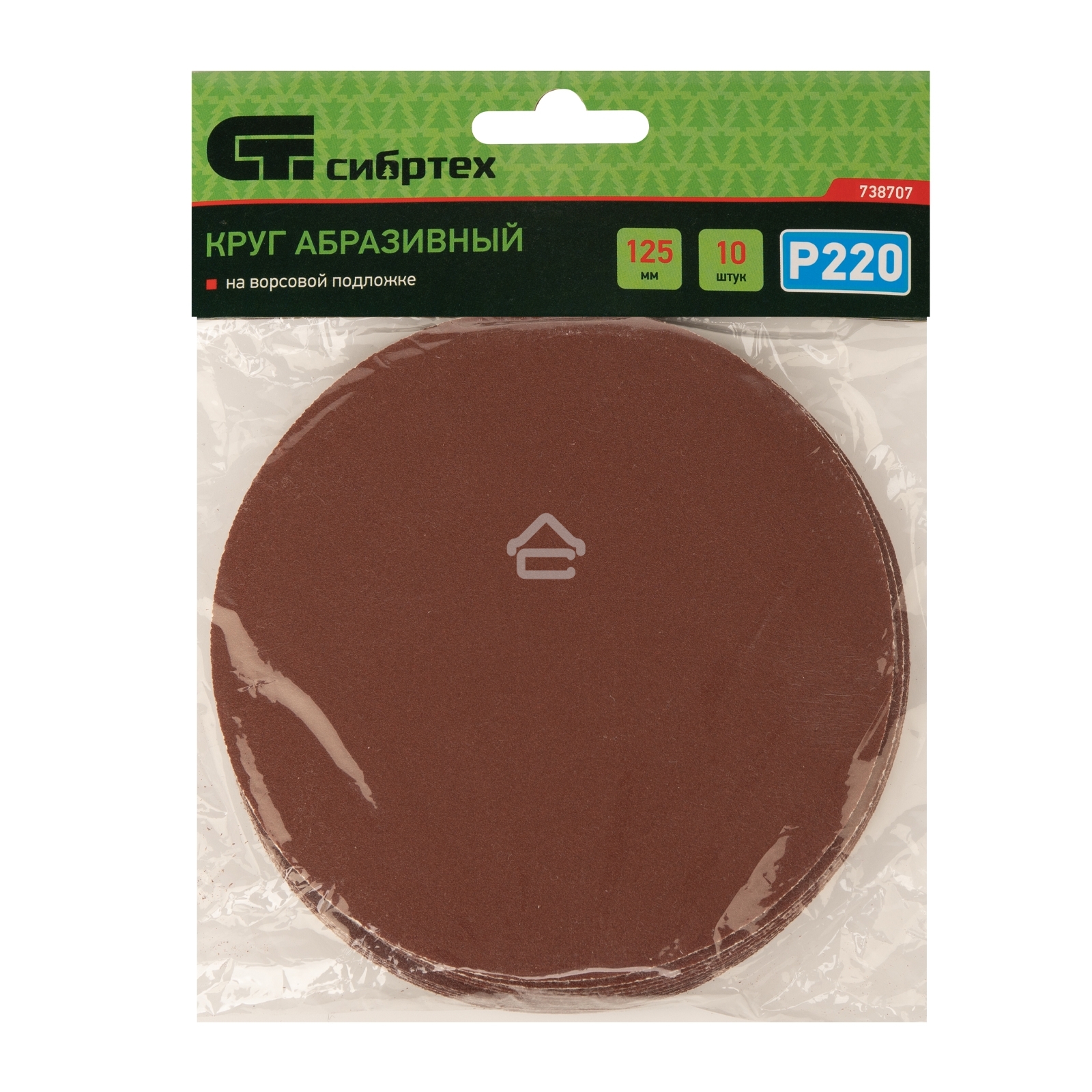 Круг абразивный Сибртех на ворсовой подложке под 