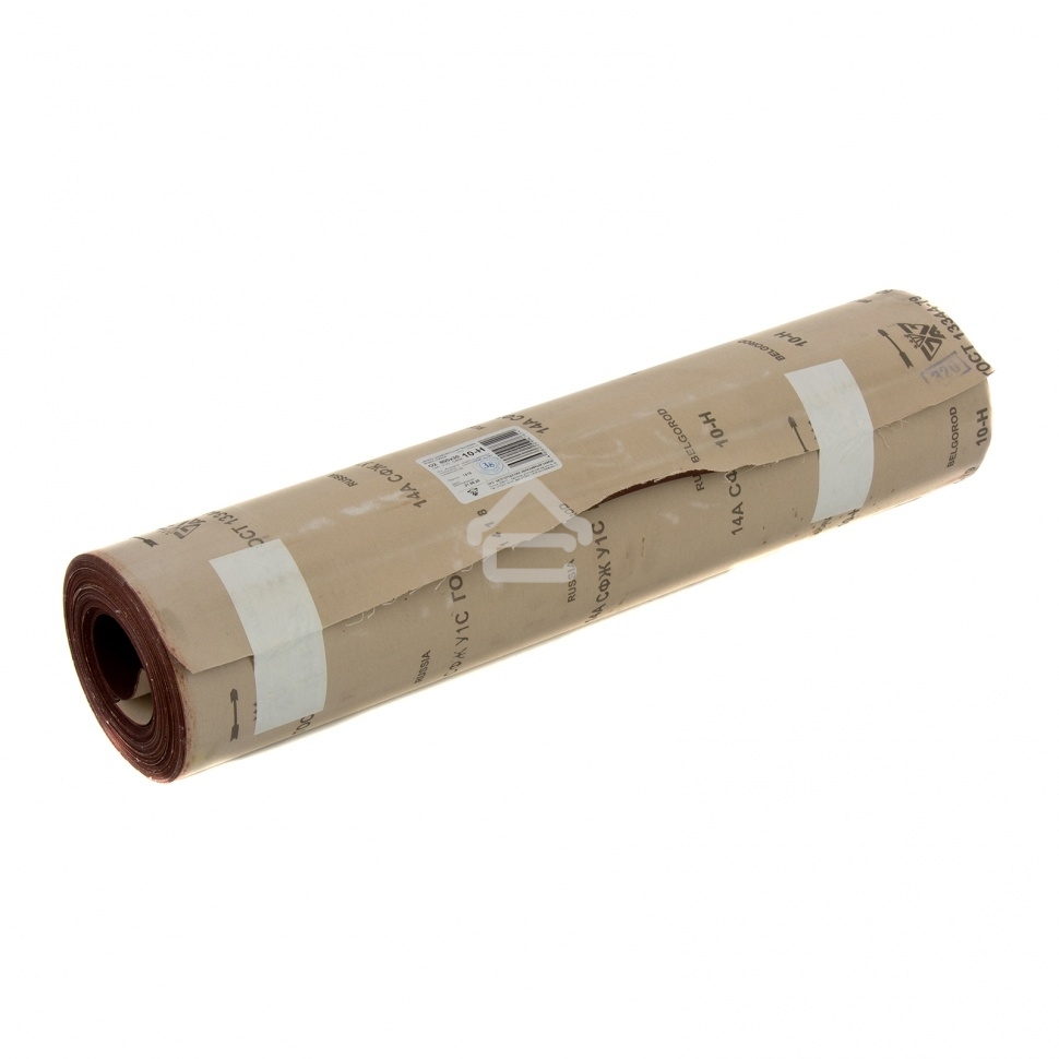 Шкурка на тканевой основе, серия 14а, зерн. 10Н (P120), 800 мм х 30 м, водост. (БАЗ) Россия