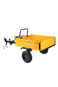 Прицеп для мотоблока TT-500, оцинк., груз. 500 кг, рег. сцепка, колеса 4.00-10, в упаковке  Denzel