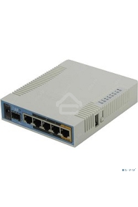 Сетевое оборудование MikroTik RB962UiGS-5HacT2HnT Роутер 2.4+5ГГц, 802.11a/b/g/n/ac, 5x Ethernet 1G, 1x SFP
