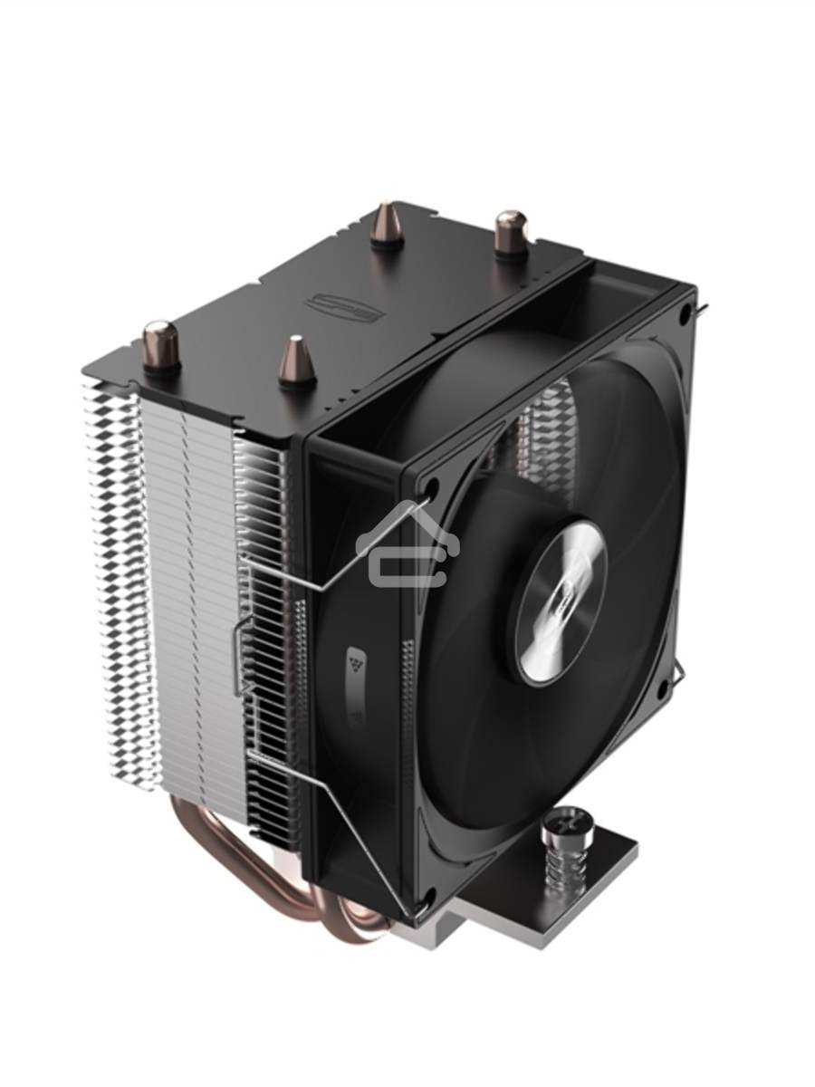 Кулер для процессора PCCooler R200 S115X/1200/1700/AM4/AM5 (TDP 110W, 90mm Non LED Fan, 2 тепловые трубки 6мм, 2200RPM, 28,3dBa)