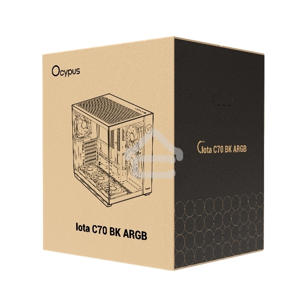 Компьютерный корпус Ocypus Iota C70 BK ARGB ATX/win/black/6 ARGB fans/no PSU/Tempered Glass