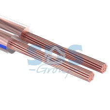 Кабель акустический Rexant 2х0,50 мм², прозрачный BLUELINE, мини-бухта 10 м