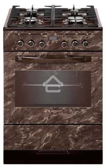 Плита комбинированная Gefest 6502-04 0054 коричневый, конфорок 4 газовых, духовка 55 л, 60 см x 85 см x 60 см