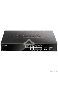 Коммутатор D-Link DGS-1010MP/A1A, L2 Unmanaged Switch with 9 10/100/1000Base-T ports  and 1 1000Base-X SFP  ports(8 PoE ports 802.3af/802.3at (30 W), PoE Budget 125 W)