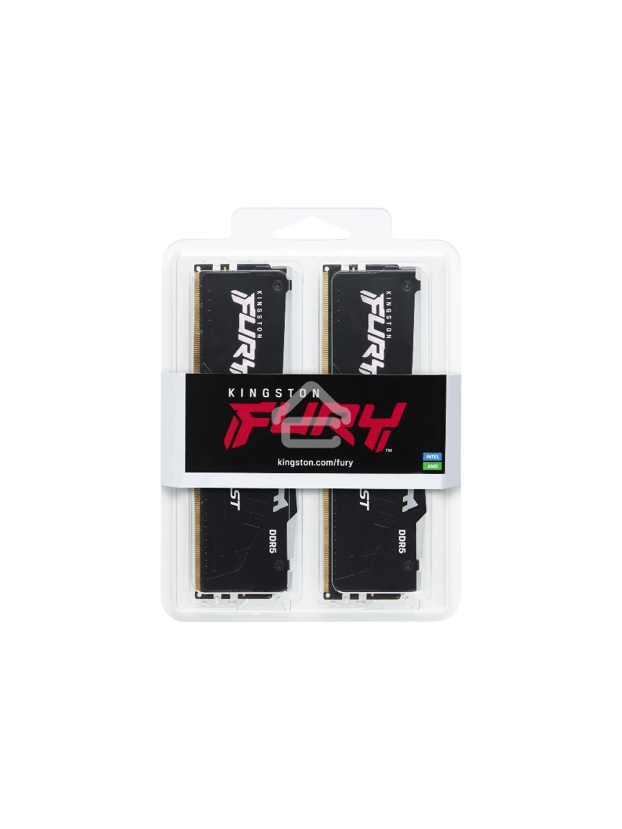 Оперативная память Kingston Fury Beast, DDR5, 16GB (2x8GB), 5600MHz, CL40, DIMM, с радиаторами, RGB, черный