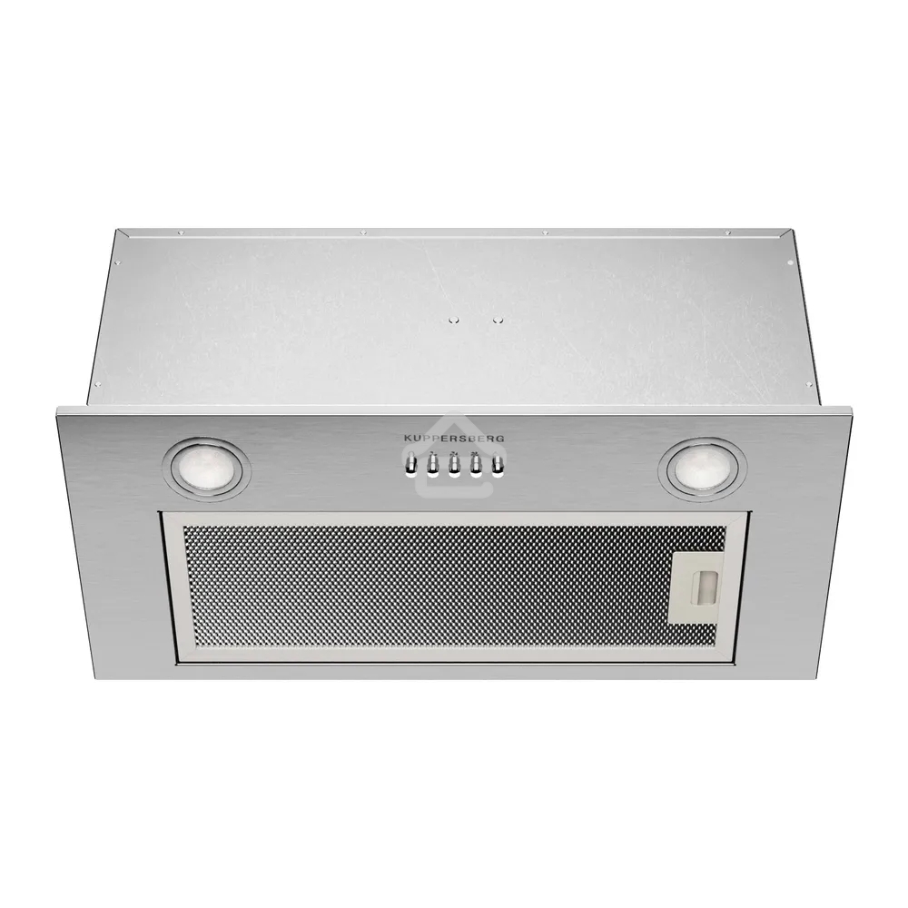 Встраиваемая вытяжка Kuppersberg INPUSH 60 X, High-Tech, 60 см, механическое управление, обратный клапан, 3 скорости, 780 м3/ч, периметральное всасывание, угольный фильтр KF-SC 2 (опция), уровень шума 62 дБ, нержавеющая сталь