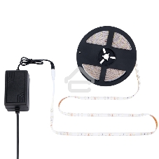 Комплект светодиодной ленты 5 м с блоком питания IP65, холодное белое свечение 6500 К LAMPER