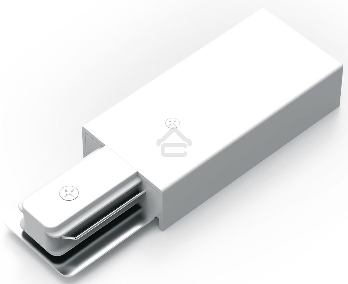 Адаптер питания для подключения трековых шинопроводов к сети Gauss белый