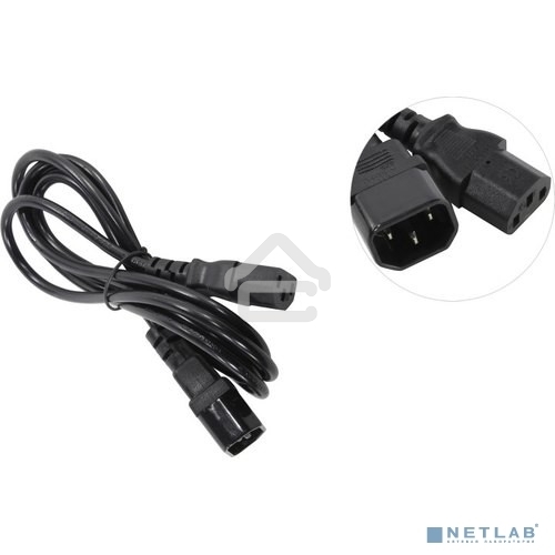 Кабель монитор-компьютер (UPS->уст-во) ExeGate Power EC-1,8P (С13->С14) VDE-250V-3*0,5-CU, 6A, 1.8м