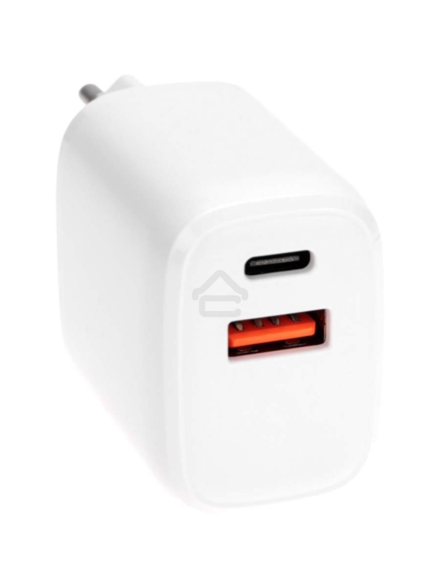 Сетевое зарядное устройство USB QC (20W) + Type C PD (20W), белый Rexant