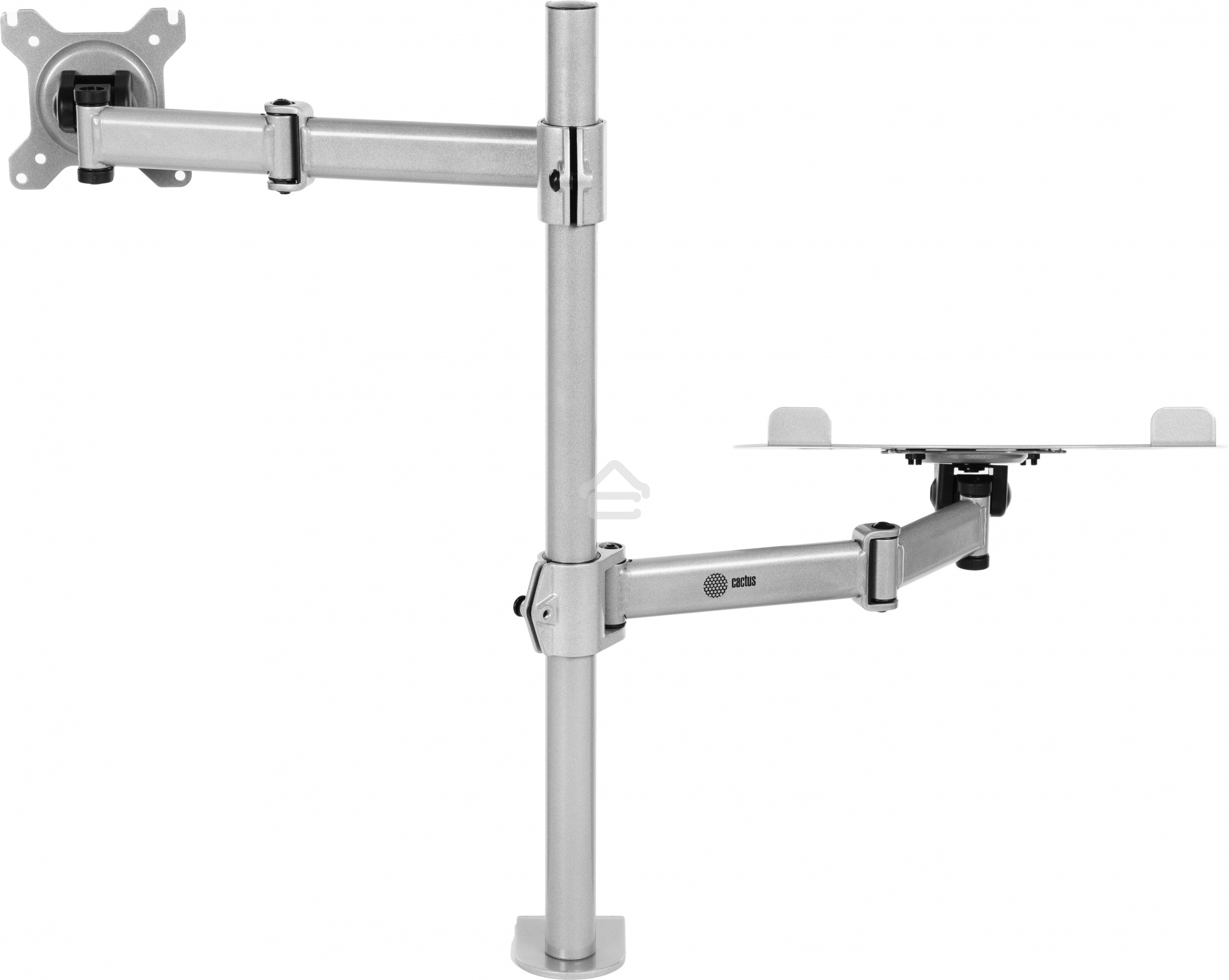 Кронштейн для монитора/ноутбука Cactus CS-VM-LH07-AL серебряный 13
