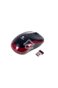 Мышь беспроводная Logitech M185, красный, 1000 dpi, радиоканал, USB, кнопки - 3