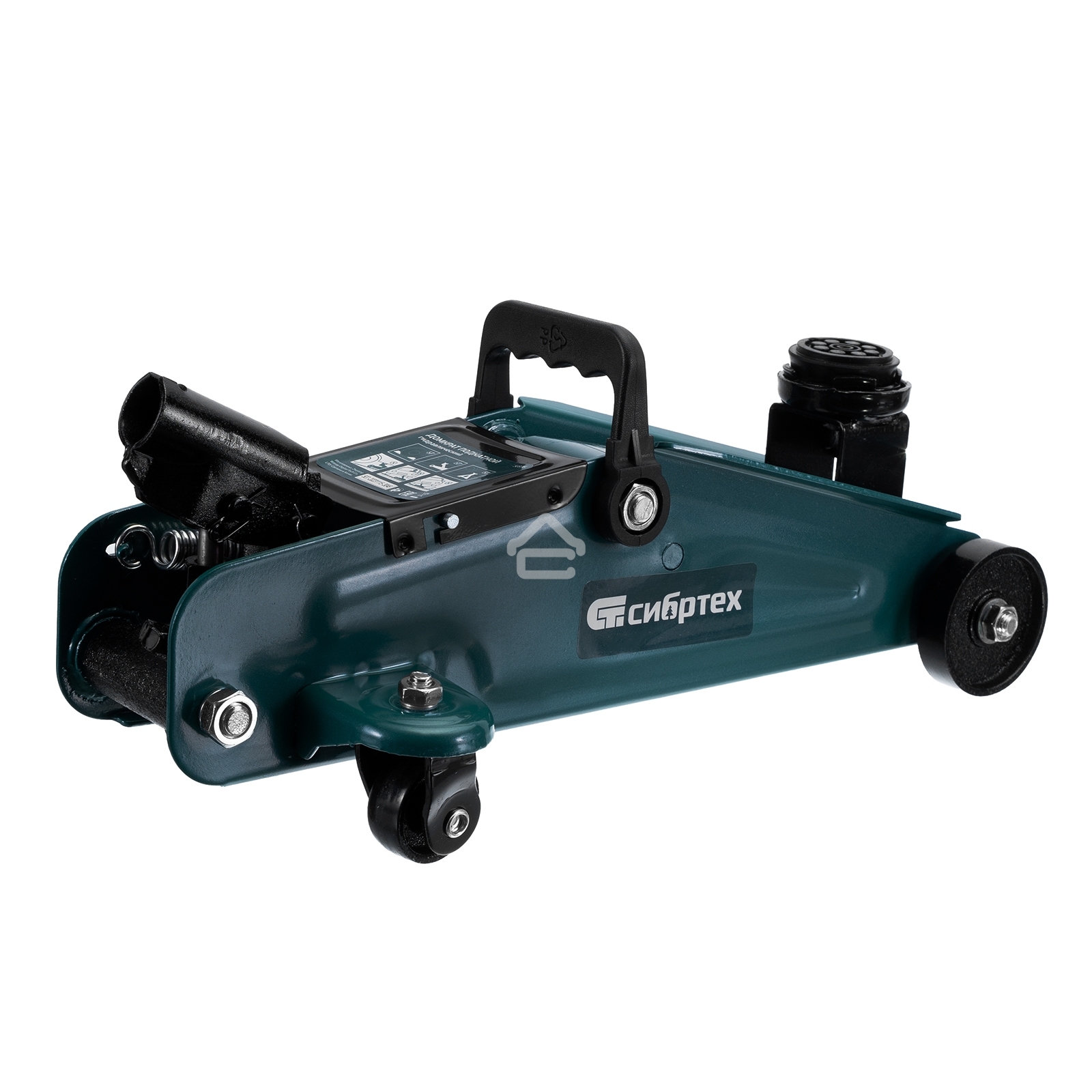 Домкрат гидравлический подкатной, Сибртех 2 т, 135-320 мм, в пластиковом кейсе