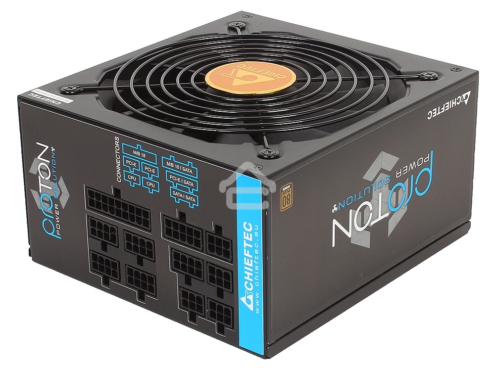 Блок питания Chieftec Proton BDF-850C, 850Вт, 80 PLUS Bronze, 140мм, модульный, черный