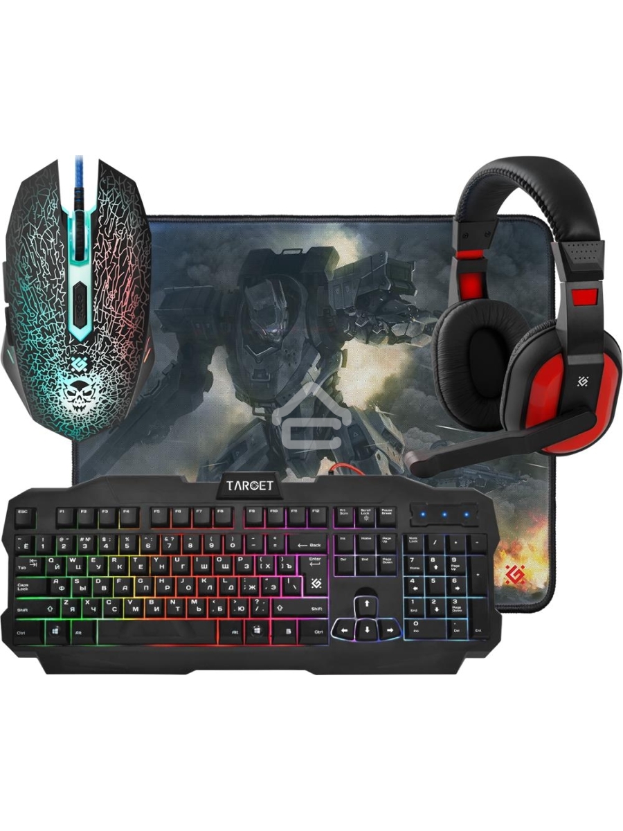 Клавиатура + мышка +PAD +HEADSET Defender TARGET MKP-350