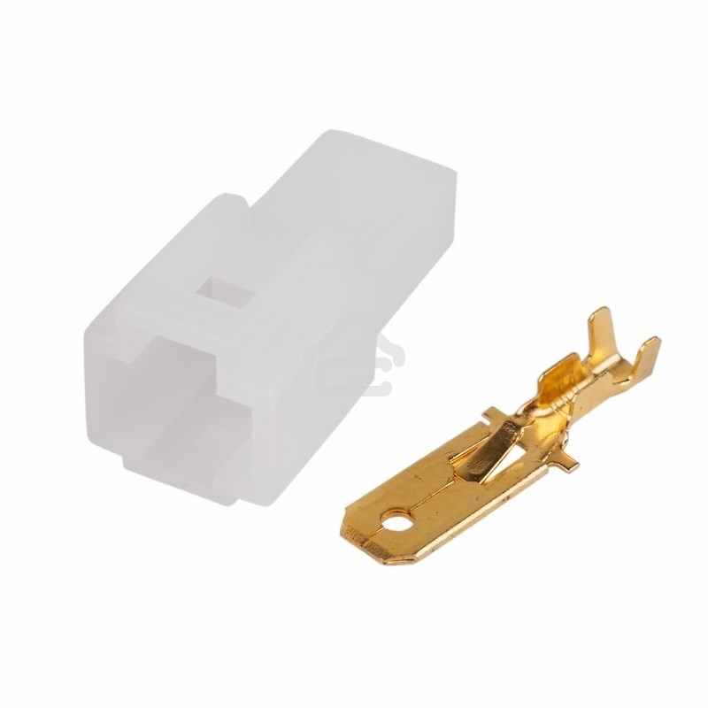 Клемма плоская Rexant штекер 6.3 мм 1-1.5 мм² (РП-п 1.5-(6.3)) + колодка