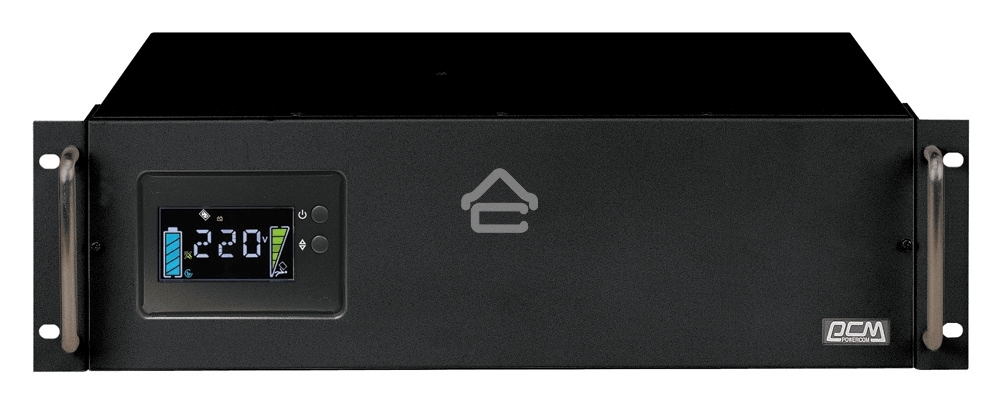 Источник бесперебойного питания Powercom King Pro RM KIN-3000AP LCD 1800Вт 3000ВА черный