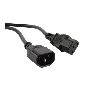 Кабель питания монитор-компьютер Hyperline PWC-IEC13-IEC14-5.0-BK IEC 320 C13 - IEC 320 C14 (3x0.75) 5м