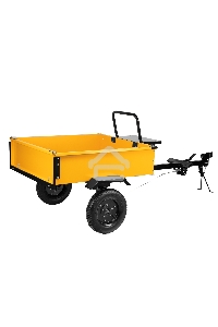 Прицеп для мотоблока TT-500, оцинк., груз. 500 кг, рег. сцепка, колеса 4.00-10, в упаковке  Denzel