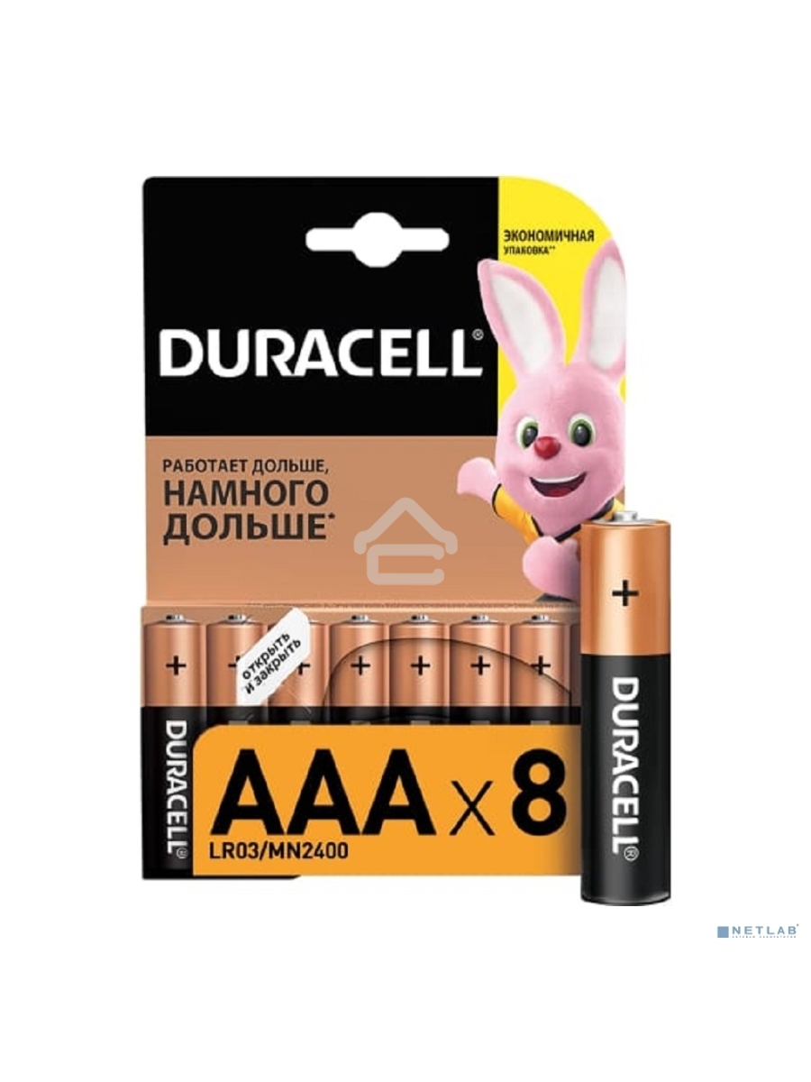 Батарейка Duracell LR03-8BL BASIC AAA (MN2400) (8 шт. в уп-ке)