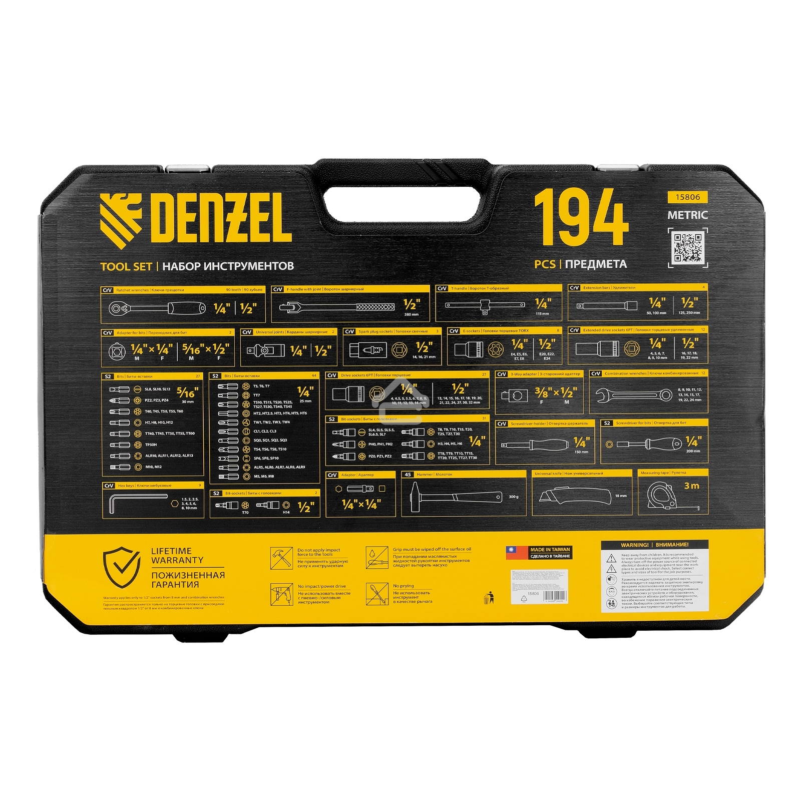 Набор инструментов Denzel 1/2