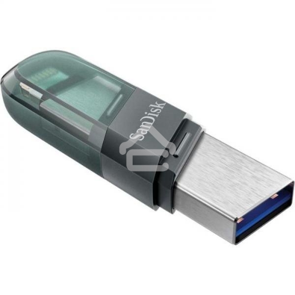 Флешка USB R/W Sandisk 256Gb iXpand Flip SDIX90N-256G-GN6NE USB3.1 зеленый/серебристый