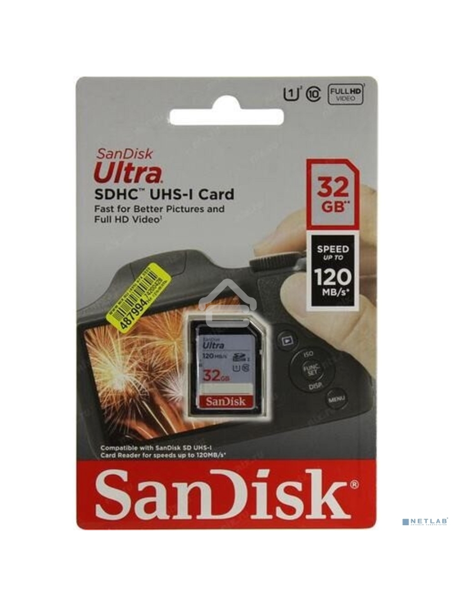 Карта памяти SDHC 32GB UHS-I SDSDUN4-032G-GN6IN SANDISK