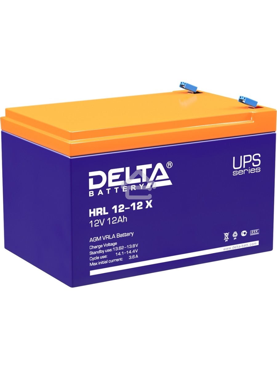 Батарея Delta HRL 12-12 X (12А\ч, 12В) свинцово- кислотный  аккумулятор