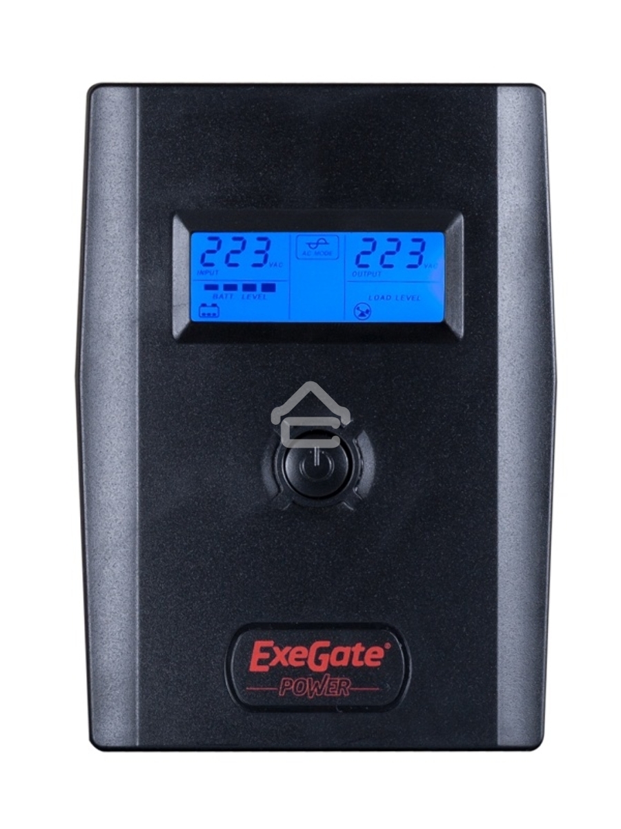 Источник бесперебойного питания Exegate Power Smart ULB-800 LCD <800VA, Black, 2 евророзетки, USB>